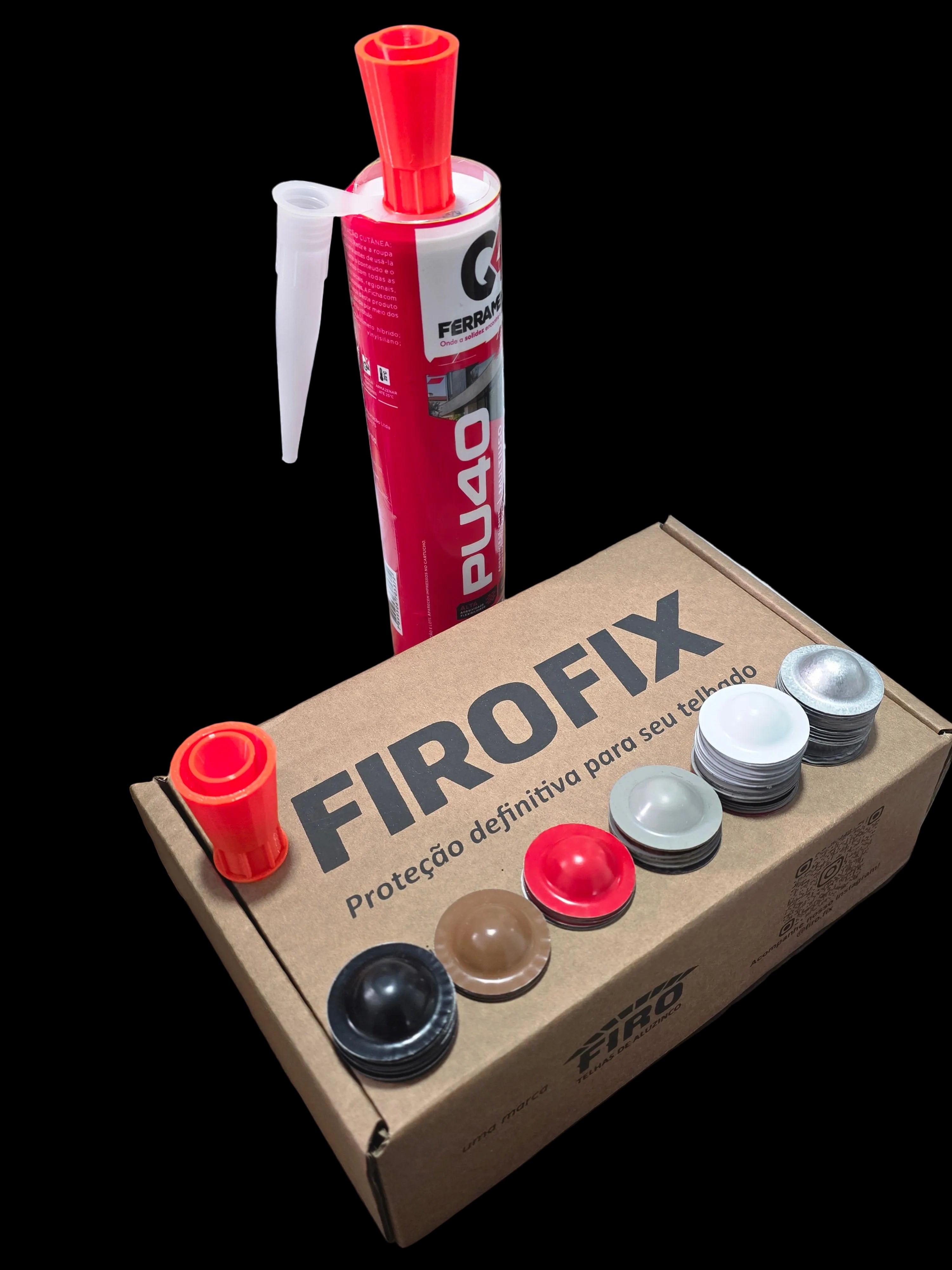 Kit FIROFIX Completo — Capas de Parafuso + Bico Injetor + PU40